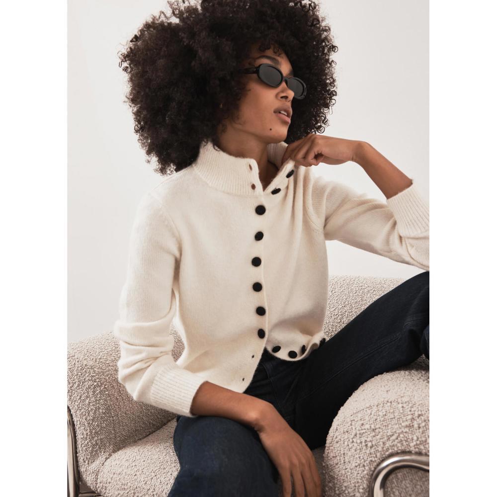 Mint Velvet Funnel Neck Knit Cardigan